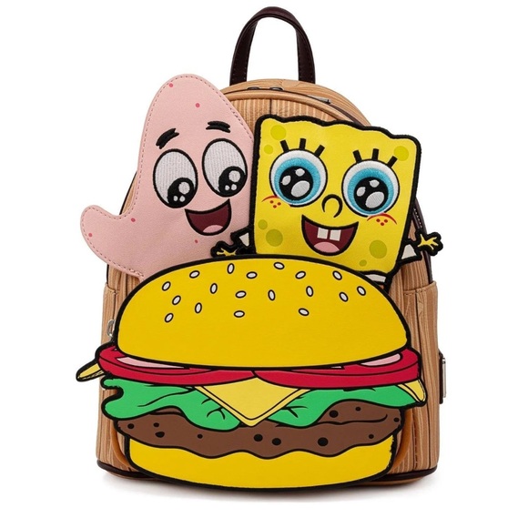 Loungefly x Nickelodeon Spongebob Crabby Patty Group Mini Backpack